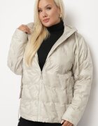 bh forever Geacă windbreaker matlasată bej deschis cu glugă și buzunare laterale Dairel