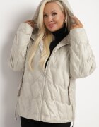 bh forever Geacă windbreaker matlasată bej deschis cu glugă și buzunare laterale Dairel