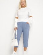 bh forever Pantaloni Albastri cu Vâscoză Decorați cu Buzunare Liranta