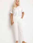 bh forever Pantaloni Albi cu croială dreaptă cu elastic în talie Filavia