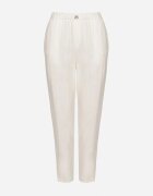 bh forever Pantaloni Albi din In cu Croi Clasic cu Elastic în Talie Filarse