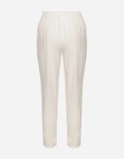 bh forever Pantaloni Albi din In cu Croi Clasic cu Elastic în Talie Filarse