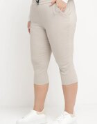 bh forever Pantaloni bej 3/4 cu elastic în talie și șnur decorate cu zirconii Nazairia