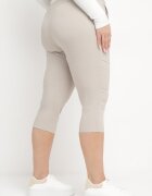 bh forever Pantaloni bej 3/4 cu elastic în talie și șnur decorate cu zirconii Nazairia