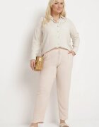 bh forever Pantaloni Bej deschis Casual cu elastic în talie cu buzunare oblice Mousesa