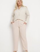 bh forever Pantaloni Bej deschis Casual cu elastic în talie cu buzunare oblice Mousesa