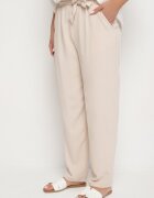 bh forever Pantaloni Bej deschis cu bandă elastică lată în talie și curea din material textil Janani