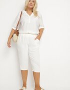 bh forever Pantaloni Bej Deschis cu elastic în talie 7/8 Tenimira
