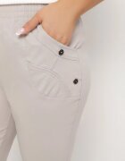 bh forever Pantaloni Bej deschis cu Vâscoză și Nasturi Decorativi Lireza