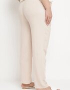 bh forever Pantaloni bej deschis Regular Legați în talie în stil Paperbag Tamburia