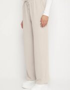 bh forever Pantaloni Bej Largi cu talie elastică cu lănțișor decorativ Istaria