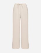 bh forever Pantaloni Bej Largi cu talie elastică cu lănțișor decorativ Istaria