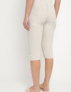 bh forever Pantaloni Capri Bej cu bumbac și talie înaltă Galirosa