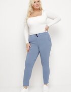 bh forever Pantaloni casual albaștri cu bandă elastică în talie și șnururi decorative Penderia