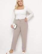bh forever Pantaloni Gri Casual cu bandă elastică în talie cu buzunare oblice Mousesa