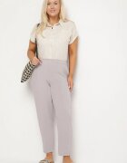 bh forever Pantaloni Gri cu Croială Dreaptă cu Elastic în Talie Filavia