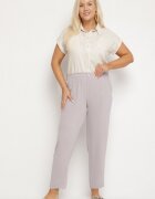 bh forever Pantaloni Gri cu Croială Dreaptă cu Elastic în Talie Filavia