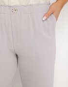 bh forever Pantaloni Gri cu Croială Dreaptă cu Elastic în Talie Filavia