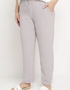 bh forever Pantaloni Gri deschis Casual cu bandă elastică în talie cu buzunare laterale Mousesa