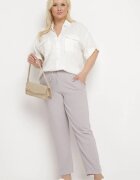 bh forever Pantaloni Gri deschis Casual cu bandă elastică în talie cu buzunare laterale Mousesa