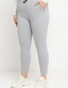 bh forever Pantaloni Gri deschis cu lungime 7/8 și Buzunare Gavotta