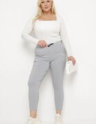 bh forever Pantaloni Gri deschis cu lungime 7/8 și Buzunare Gavotta