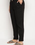 bh forever Pantaloni Negri din in cu o croială clasică Liravaia