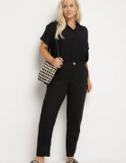 bh forever Pantaloni Negri din in cu o croială clasică Liravaia