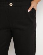 bh forever Pantaloni Negri din in cu o croială clasică Liravaia