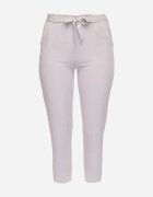 bh forever Pantaloni Regular Gri deschis Cu cordon în talie Stil Paperbag Tamburia