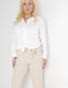 bh forever Pantaloni scurți bej deschis cu lungimea sub genunchi cu elastic în talie și șnur Gentria