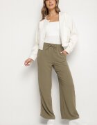 bh forever Pantaloni Verde închis Larghi cu Elastic în Talie cu Lanț Decorativ Istaria