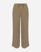 bh forever Pantaloni Verde închis Larghi cu Elastic în Talie cu Lanț Decorativ Istaria