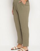 bh forever Pantaloni Verzi cu Croială Dreaptă cu Elastic în Talie Filavia