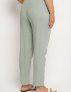 bh forever Pantaloni Verzi din In cu Croială Clasică Liravaia