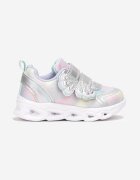 bi&ki Adidași Argintii pe Talpă Luminoasă cu Barete Decorative cu Arici și Brant din Piele Aubrianna