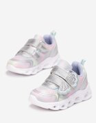 bi&ki Adidași Argintii pe Talpă Luminoasă cu Barete Decorative cu Arici și Brant din Piele Aubrianna