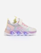 bi&ki Pantofi Sport Alb-violet cu Talpă LED și Închidere cu Scai Zidele