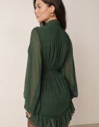 bibous project Rochie Cloș Verde închis cu Volan Harlin