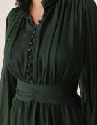 bibous project Rochie Cloș Verde închis cu Volan Harlin