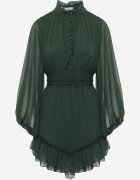 bibous project Rochie Cloș Verde închis cu Volan Harlin