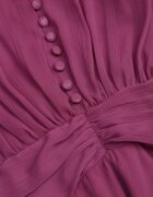 bibous project Rochie Violetă Evazată cu Volan Harlin