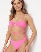  Bikini roz în două piese cu legătură la gât Eusta
