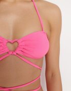  Bikini roz în două piese cu legătură la gât Eusta
