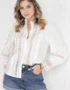 bisou's project Cămașă Albă cu Guler tunica și Dantelă Argochis
