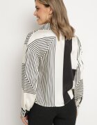 bisou's project Cămașă Bej și Neagră cu Model Geometric Original Sylphie