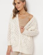 bisou's project Cardigan Bej deschis cu Broderie ajurată Ortentia