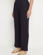 bisou's project Compleu Bleumarin cu Viscoză In Cămașă cu Centură și Pantaloni Largi Galorisa
