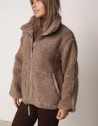 bisou's project Jachetă de tranziție din tricot bouclé și cu borduri pe mâneci Drakira Bej