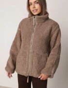 bisou's project Jachetă de tranziție din tricot bouclé și cu borduri pe mâneci Drakira Bej